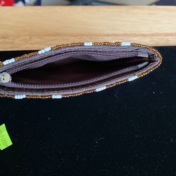 Beaded Brown and White Mini Bag - Picture 6 of 11